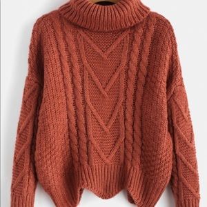 Chunky Knit Turtleneck Sweater